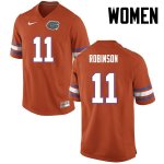 Women's Florida Gators #11 Demarcus Robinson NCAA Nike Orange Authentic Stitched College Football Jersey MRG0662NH